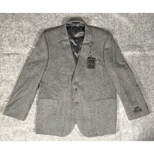 Jos A Bank Reserve Blazer Men’s 48R Grey Wool Cashmere Lanificio Campore NWT